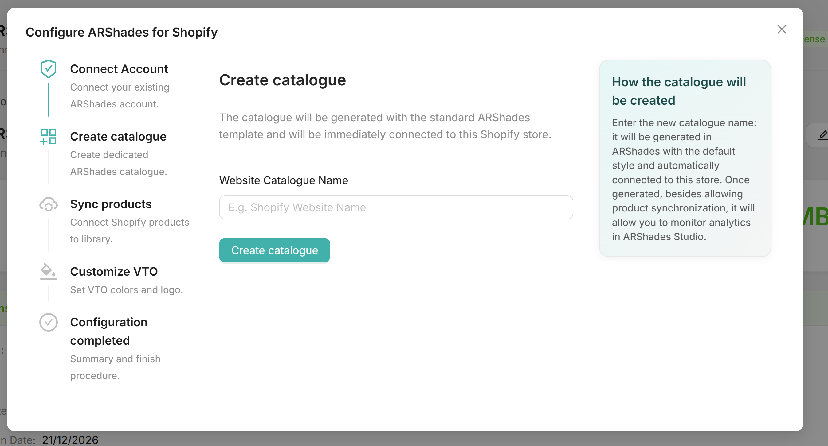 Product catalogue creation