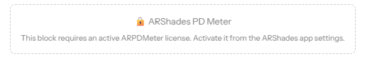 ARPDMeter block without active license