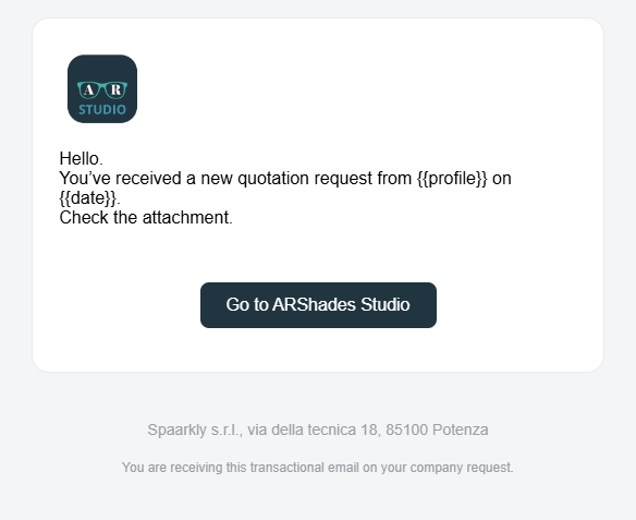 Admin Quotation Request Template
