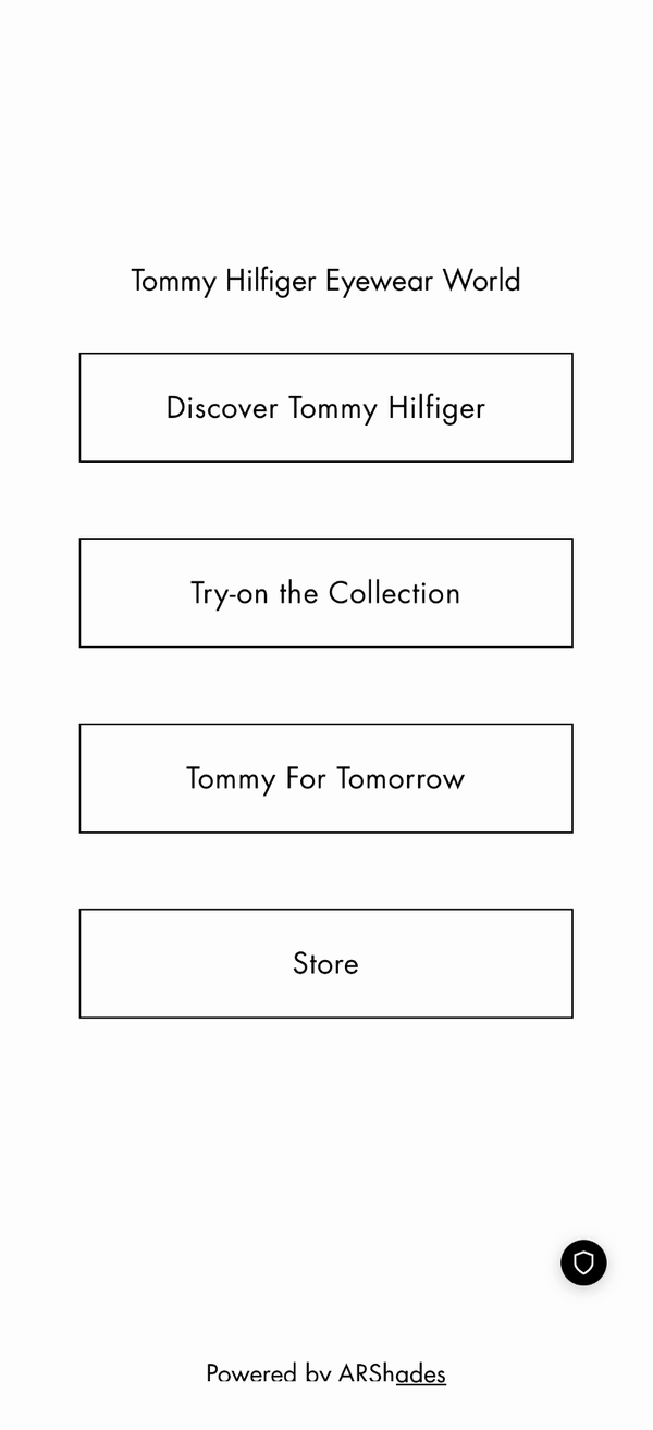 Gateway home menu with four sections